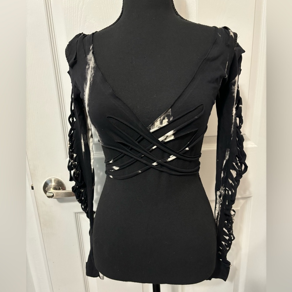 NWT Dolls Kill / Club Exx Surreal Mirage Tie Dye Wrap Top